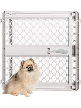 Adjustable Pet Gate 26”-42” Wide for Doorways - Pressure Fit & Swinging Mount